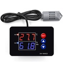 Controlador de temperatura y humedad con pantalla digital dual. 110-220VAC