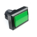 Botón pulsador rectangular arcade con LED. Verde