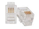 Conector plug telefónico macho RJ9 4 vías, 4P4C