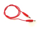 Cable banana banana 4mm rojo, 1m 15A